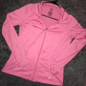 Pink zip up activewear jacket